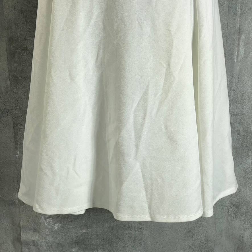 B. DARLIN Juniors' Day White Waist High-Neck Spaghetti Strap Dress SZ 13/14