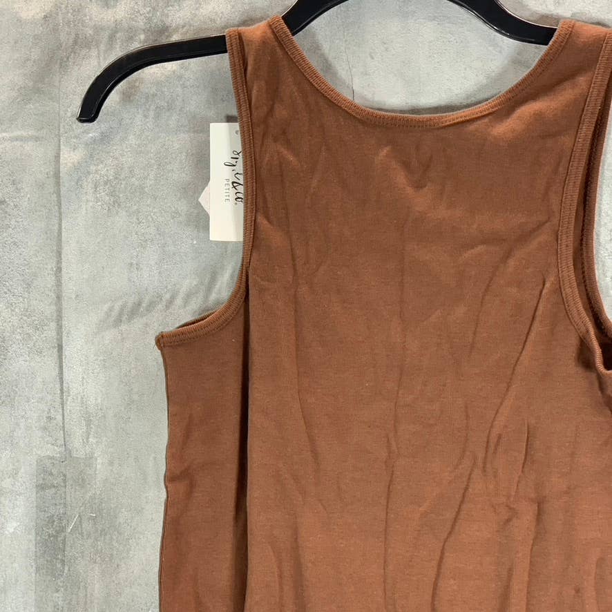 STYLE & CO Women's Petite Down To Earth Scoop-Neck Cotton Tank Top SZ PL