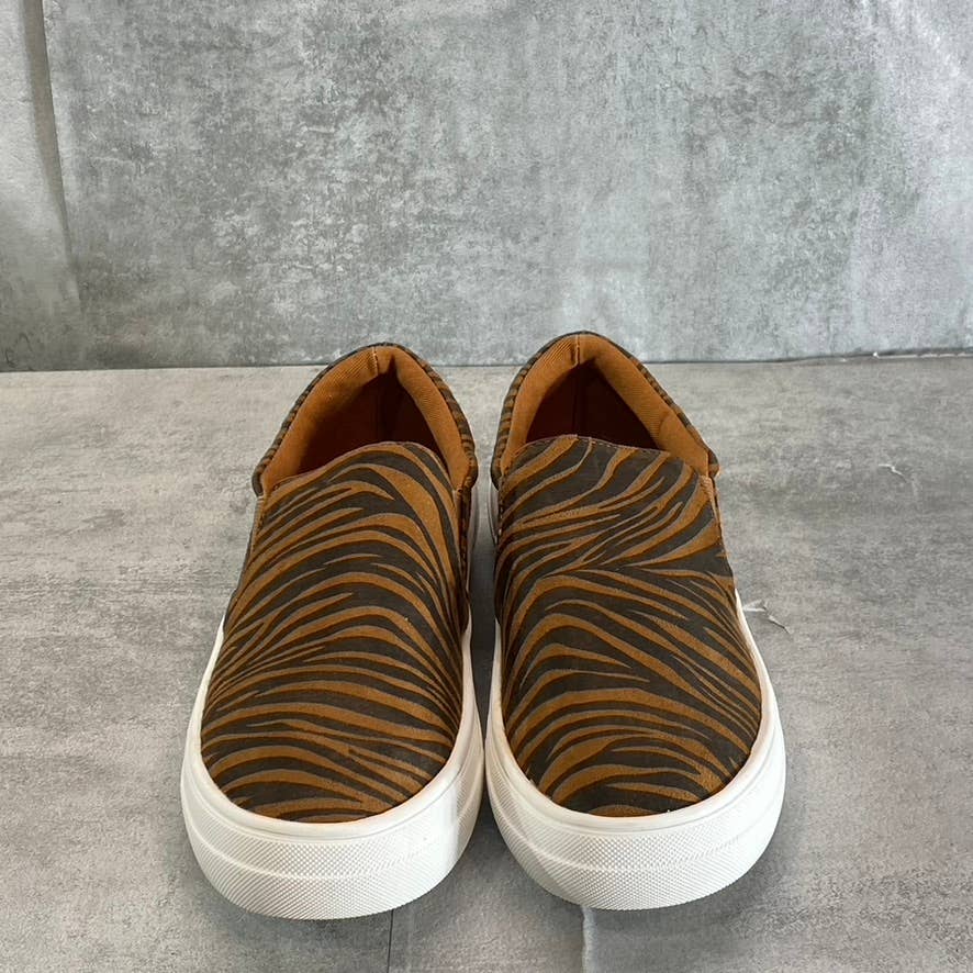 COCONUTS By MATISSE Women's Brown Tiger Stripe Molly Slip-On Shoes SZ 7