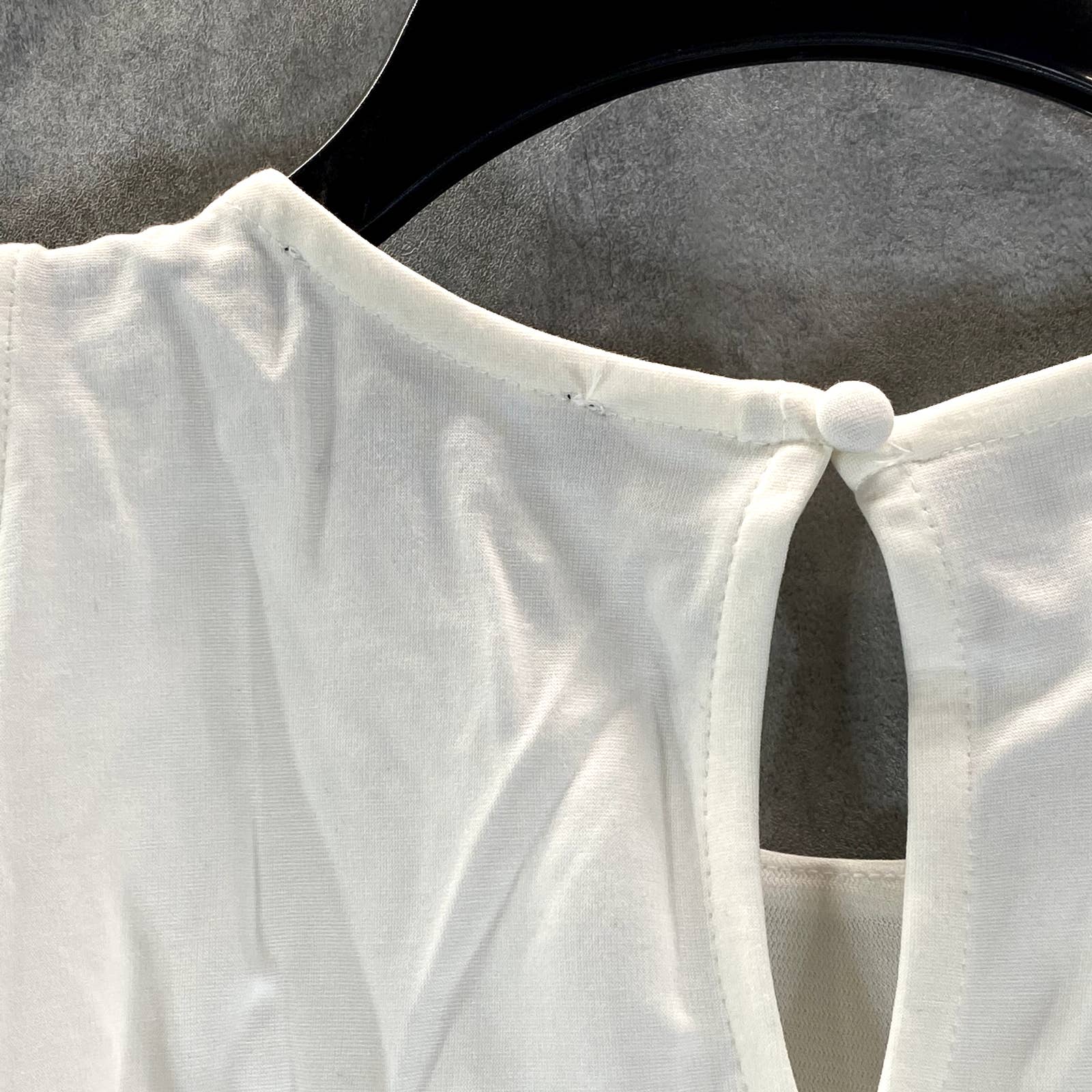 INC INTERNATIONAL CONCEPTS Women's White Cold-Shoulder Balloon-Sleeve Top SZ XL