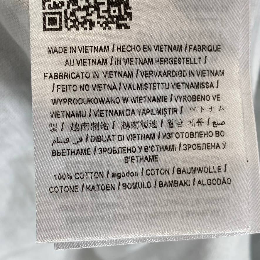 GUESS Women's White Open-Back Tie Detail Crewneck Short-Sleeve T-Shirt SZ L