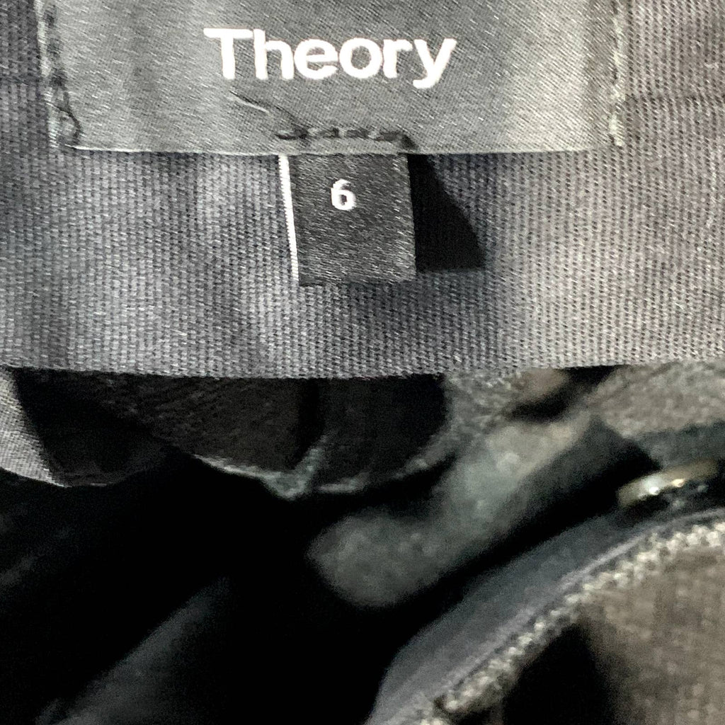 THEORY Women's Grey Multi Regent Knit Treeca 4 Mid-Rise Pull-On Pants SZ 6