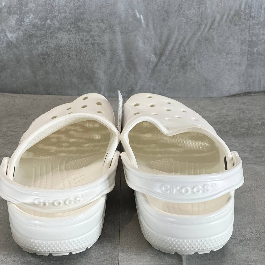 CROCS Unisex White Slip-On Heel Strap Lightweight Classic Clog Sandal SZ M10/W12
