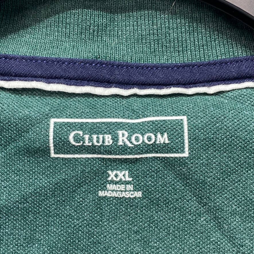 CLUB ROOM Green Classic-Fit Stretch Short Sleeve Polo Shirt SZ 2XL