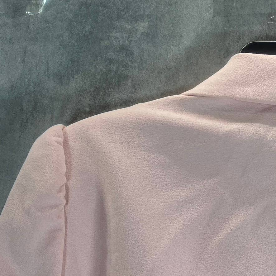 BAR III Women's Rosebud Textured Open-Front Shawl Collar Belted Blazer SZ L