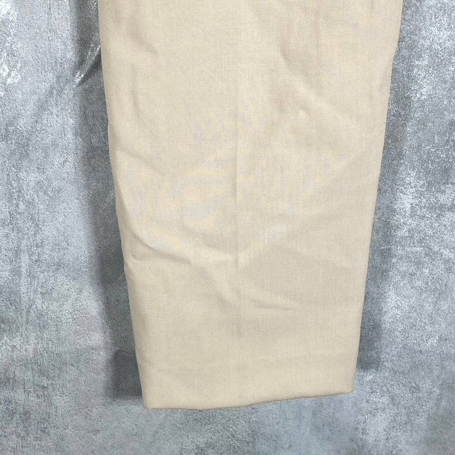 CALVIN KLEIN Women's Latte Zip-Pocket Mid-Rise Straight-Leg Pants SZ 4