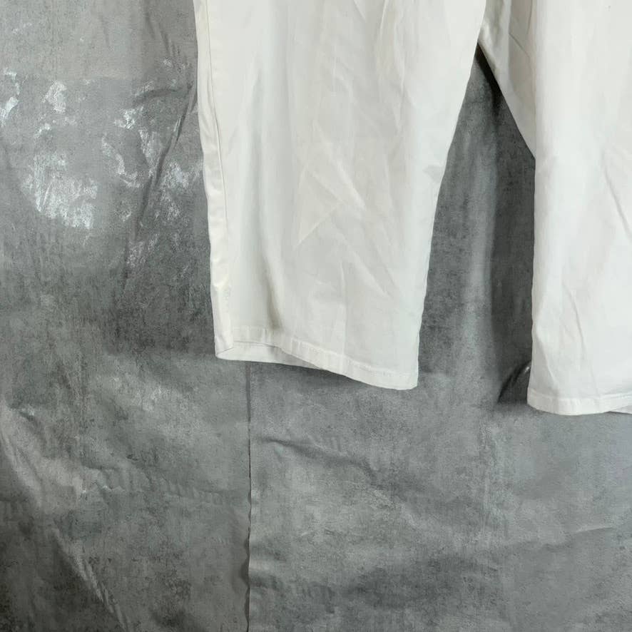KAREN SCOTT Women's Plus Bright White Comfort-Waist Capri Pants SZ 22W