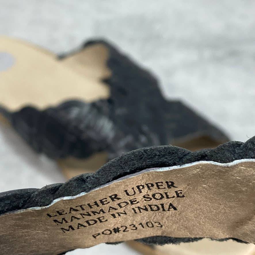 JOURNEE SIGNATURE Black Bryson Slip-On Sandals SZ 9