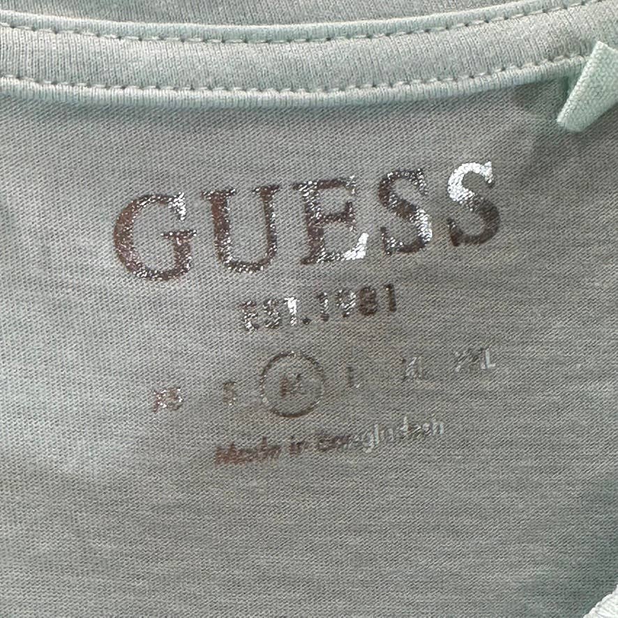 GUESS Women's Aloe Palm No Rules Girl Short-Sleeve Crewneck Easy Tee SZ M