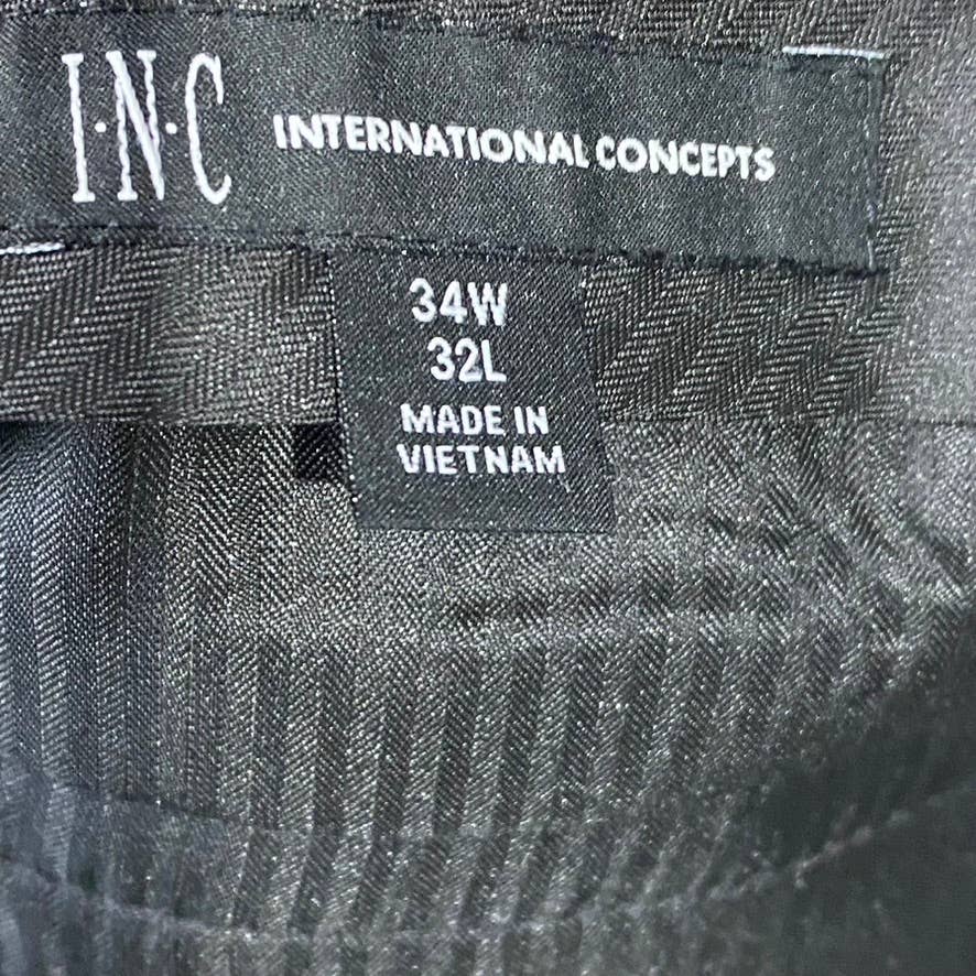 INC INTERNATIONAL CONCEPTS Men's Pure Grey Solid Slim-Fit Suit Pants SZ 34X32