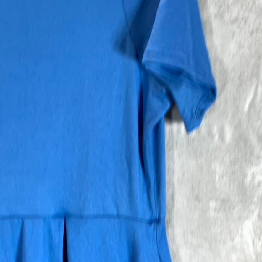 24SEVEN COMFORT APPAREL Women's Blue Short Sleeve Pocket Detail Dress SZ XL