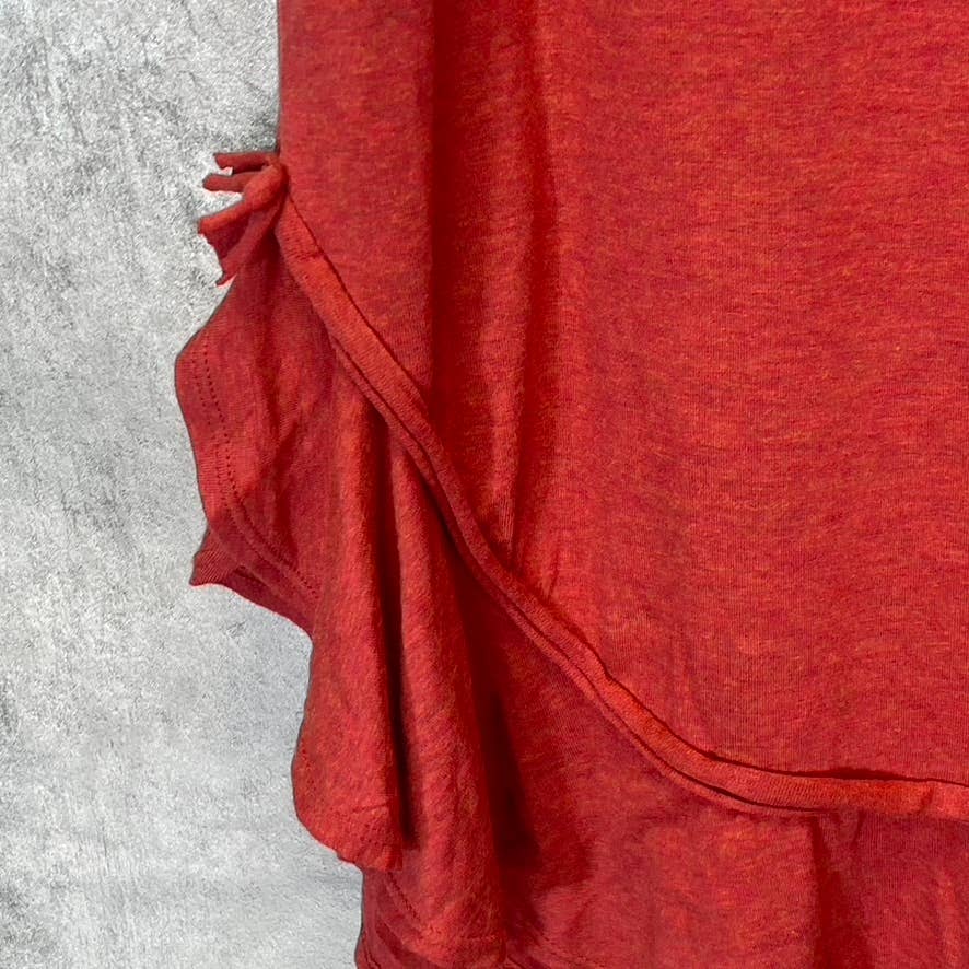 MAX STUDIO Women's Hscarlet Sleeveless Ruffled Hem Mini Dress SZ L