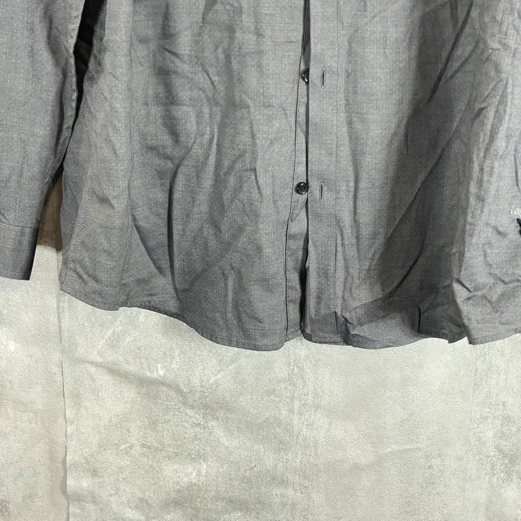 INC INTERNATIONAL CONCEPTS Men's Grey Combo Ringo Pindot Button-Up Shirt SZ XL