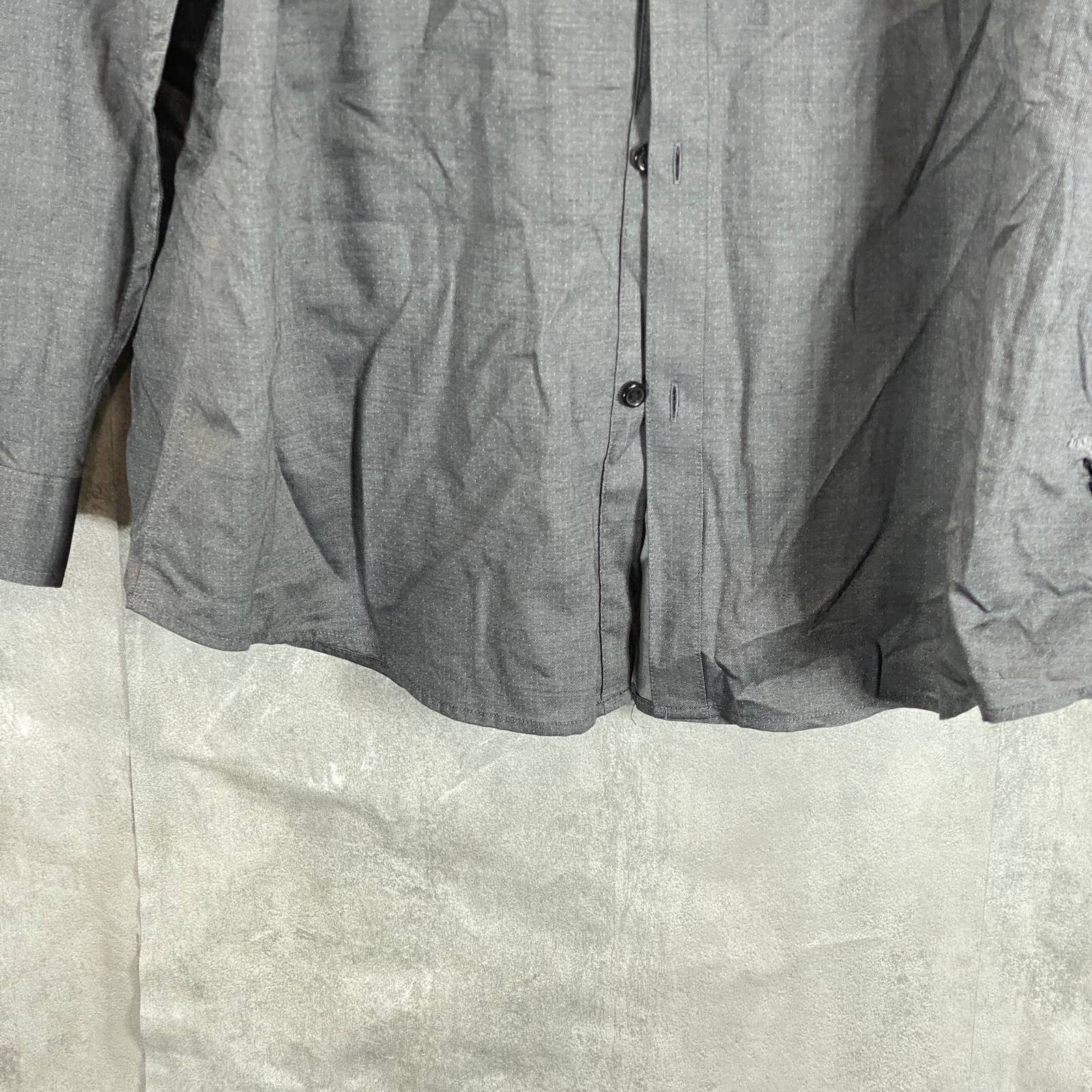 INC INTERNATIONAL CONCEPTS Men's Grey Combo Ringo Pindot Button-Up Shirt SZ XL
