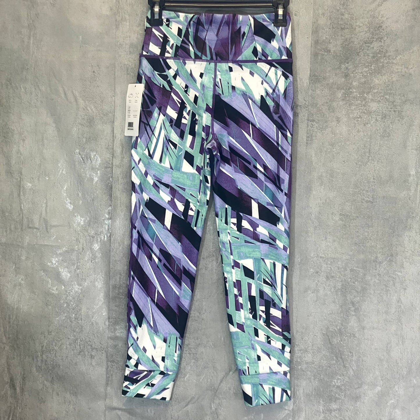 JONES NEW YORK Women's Palms-Purple Combo Printed High-Rise Pull-On Leggings SZ S