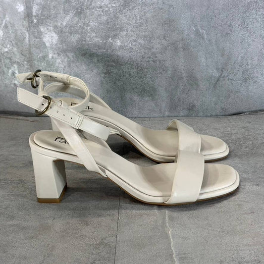 NORDSTROM RACK Women's Bisque Faux-Leather Landry Square-Toe Heeled Sandal SZ6.5