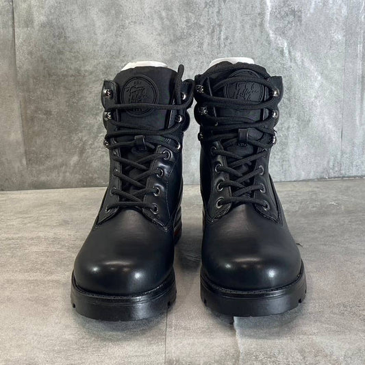TOMMY HILFIGER Women's Black Melise Lug-Sole Combat Lace-Up Boots SZ 7