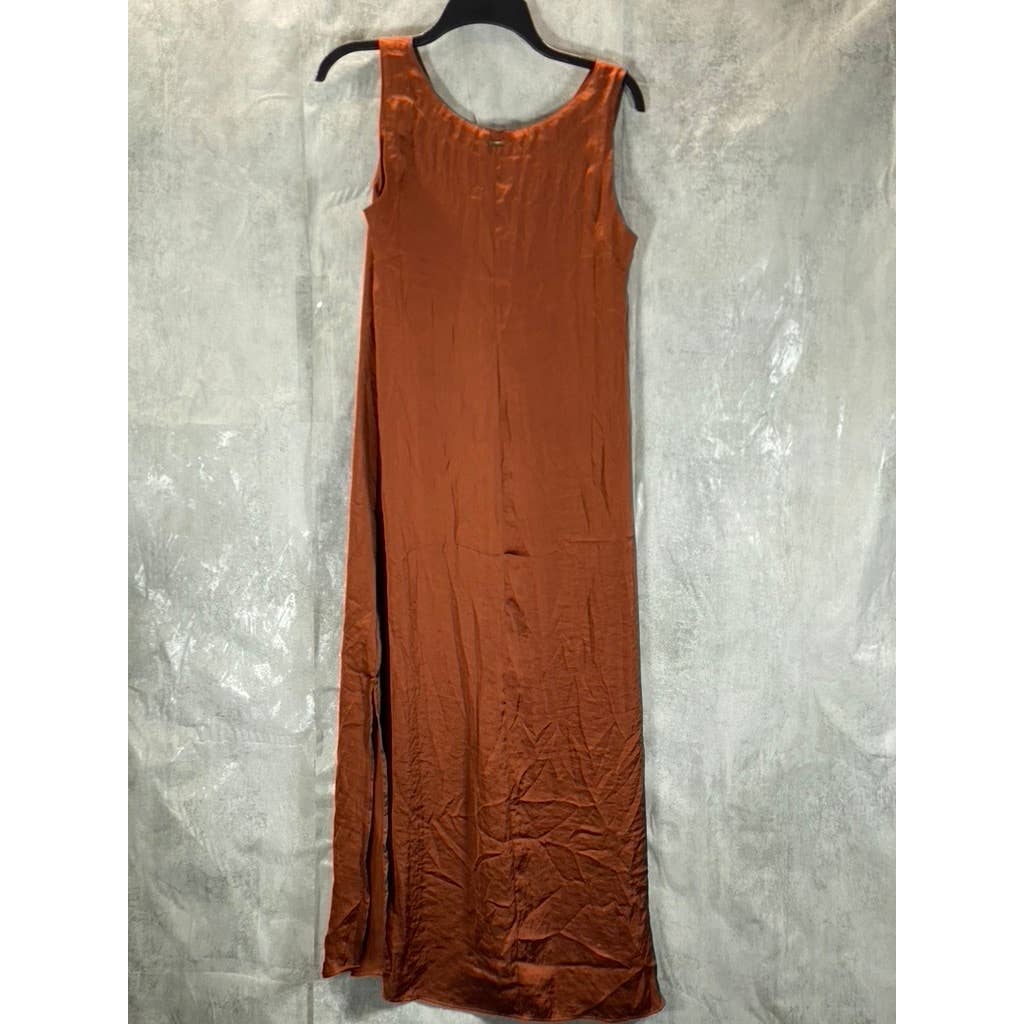 DKNY Women's Arizona Earth V-Neck Sleeveless Side-Slit Maxi Dress SZ XS