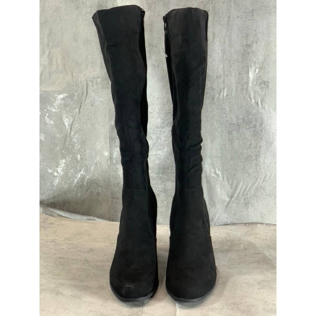 STYLE & CO Women's Black Addyy Memory Foam Round-Toe Dress Block-Heel Boots SZ10
