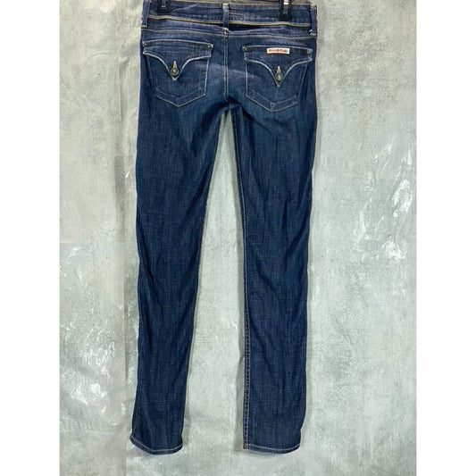 Hudson Women's Blue Flap Pockets Beth Baby Bootcut Mid-Rise Denim Jeans SZ 27
