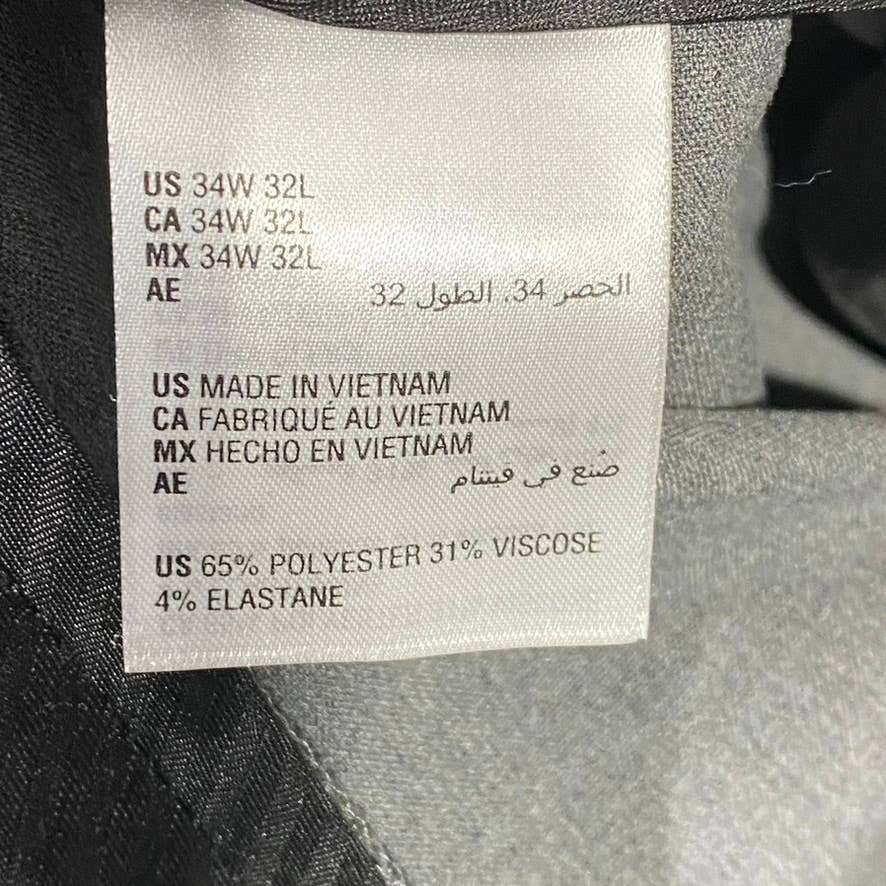 INC INTERNATIONAL CONCEPTS Men's Pure Grey Solid Slim-Fit Suit Pants SZ 34X32