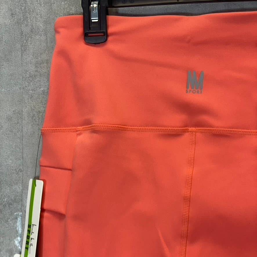 NICOLE MILLER Sport Women's Coral Pull-On Skinny Media Pocket Leggings SZ M