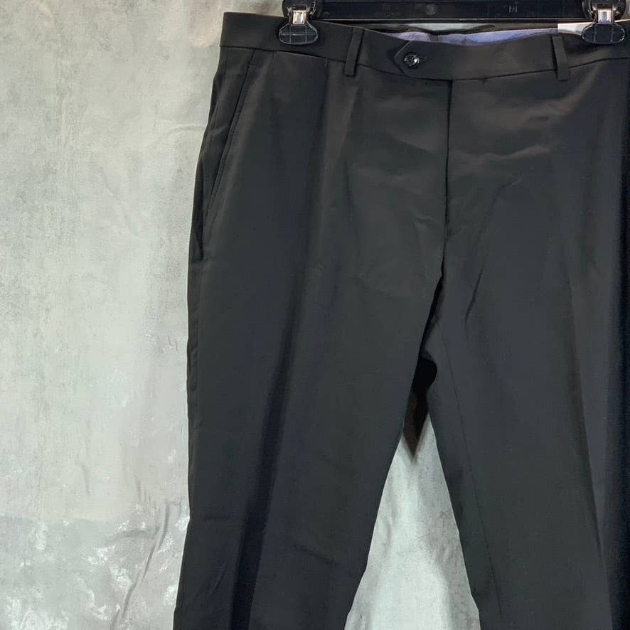 TOMMY HILFIGER Men's Solid Black Modern-Fit Stretch Dress Pants SZ 38X29