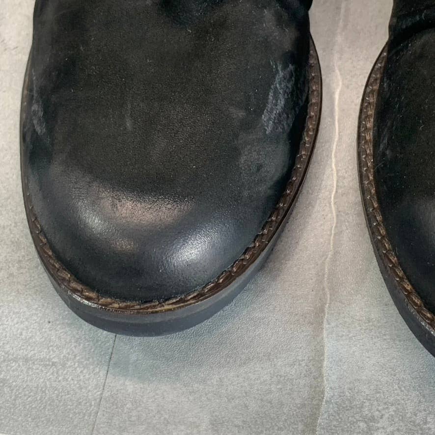 BUENO Women's Black Nubuck Passion Block Heel Slip-On Loafers SZ 8.5