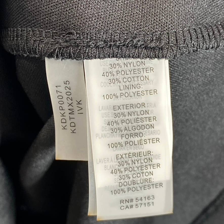 KENSIE Women's Black-White Sleeveless Halter Illusion Lace Embroidered Dress