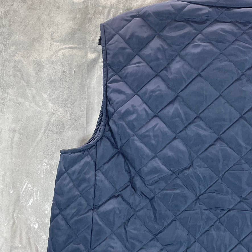 HAWKE & CO Men's Navy Quilted Lightweight Water-Resistant Vest SZ L