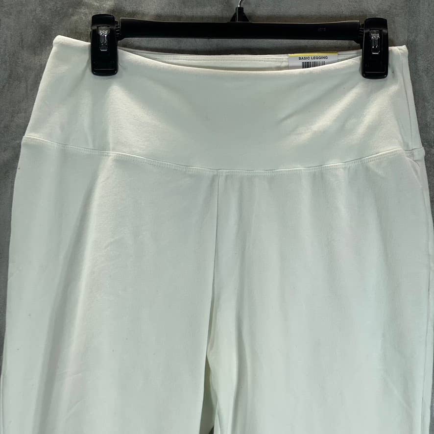 STYLE & CO Women's Bright White High-Rise Flare Cropped Pull-On Leggings SZ M