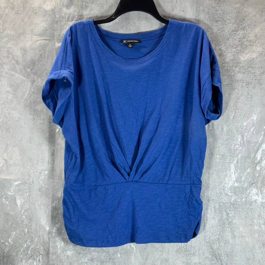 INC INTERNATIONAL CONCEPTS Blue Turf Pleated-Front Extended Cap Sleeve Top SZ XL