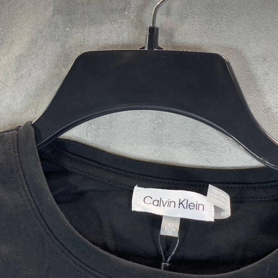CALVIN KLEIN Women's Embossed Logo Crewneck Short-Sleeve T-Shirt SZ XS