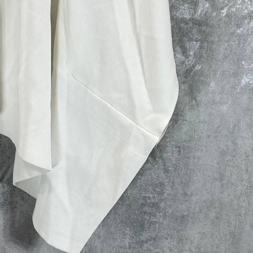 ALFANI Women's Soft White Drape-Cape Open-Front Sweater SZ L/XL