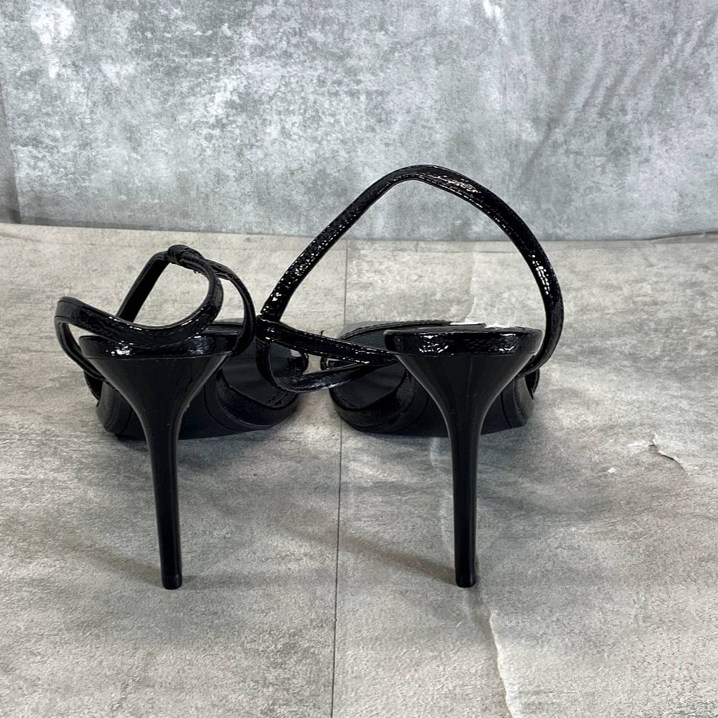 DKNY Women's Black Danielle Square-Toe Strappy Stiletto Dress Sandals SZ 7