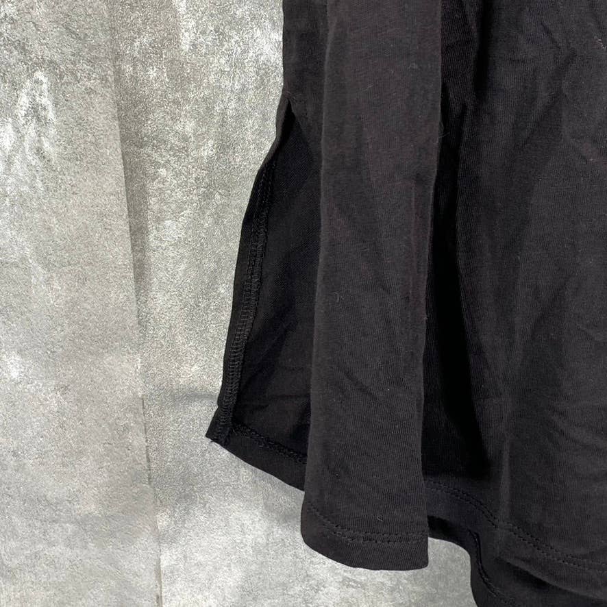 MICHAEL MICHAEL KORS Women's Petite Black Sleeveless Asymmetrical Sheath Dress