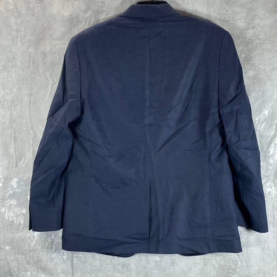 LAUREN RALPH LAUREN Men's Blue Mini Check UltraFlex Classic-Fit Sport Coat SZ41R