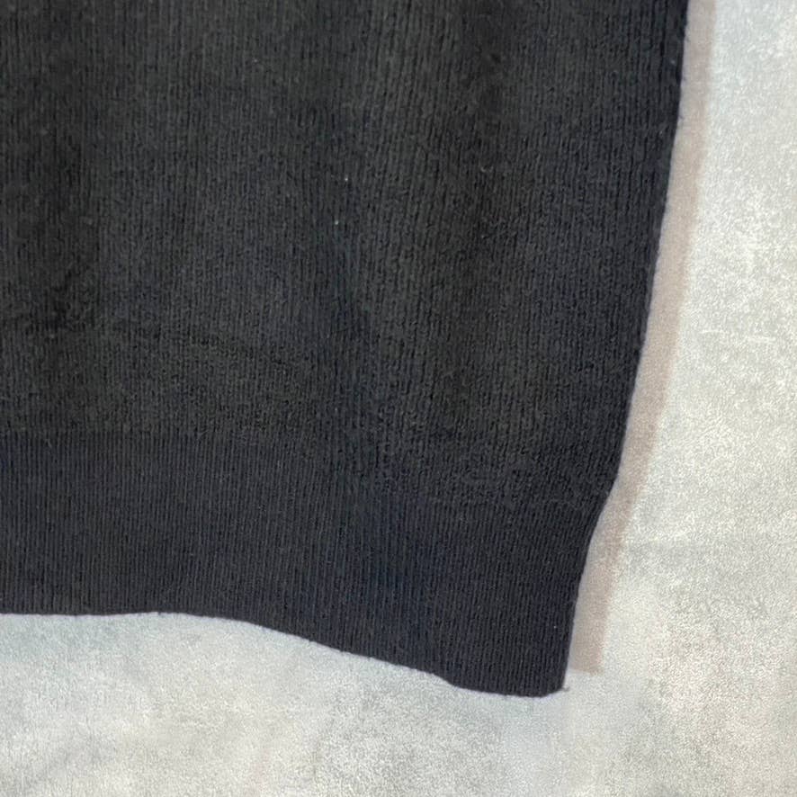 TREASURE & BOND Women's Solid Black Half-Zip Mock Neck Long Sleeve Sweater Dress SZ S