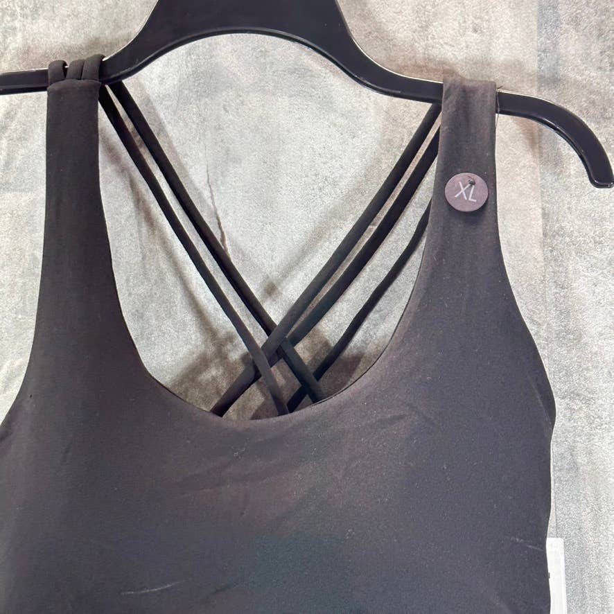 COTTON ON Women's Black Solid Strappy Lightweight Padded Crop Bra SZ XL