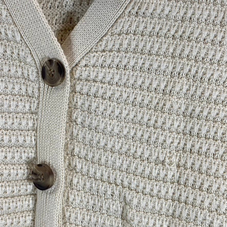 AND NOW THIS Women's Bone V-Neck Knit Dolman Long Sleeve Cardigan SZ M