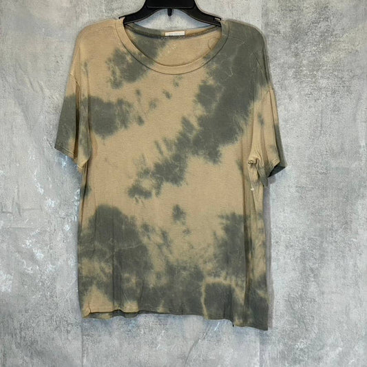 WST CST Women's Taupe Tie-Dye Crewneck Short Sleeve T-Shirt SZ M