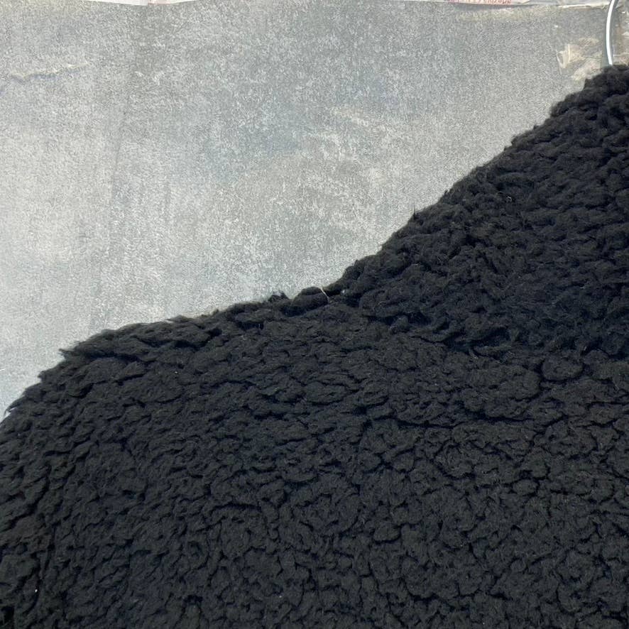 SAGE COLLECTIVE Women's Black Teddy Half Zip Jetsetter Faux Shearling Cropped Jacket SZ XS