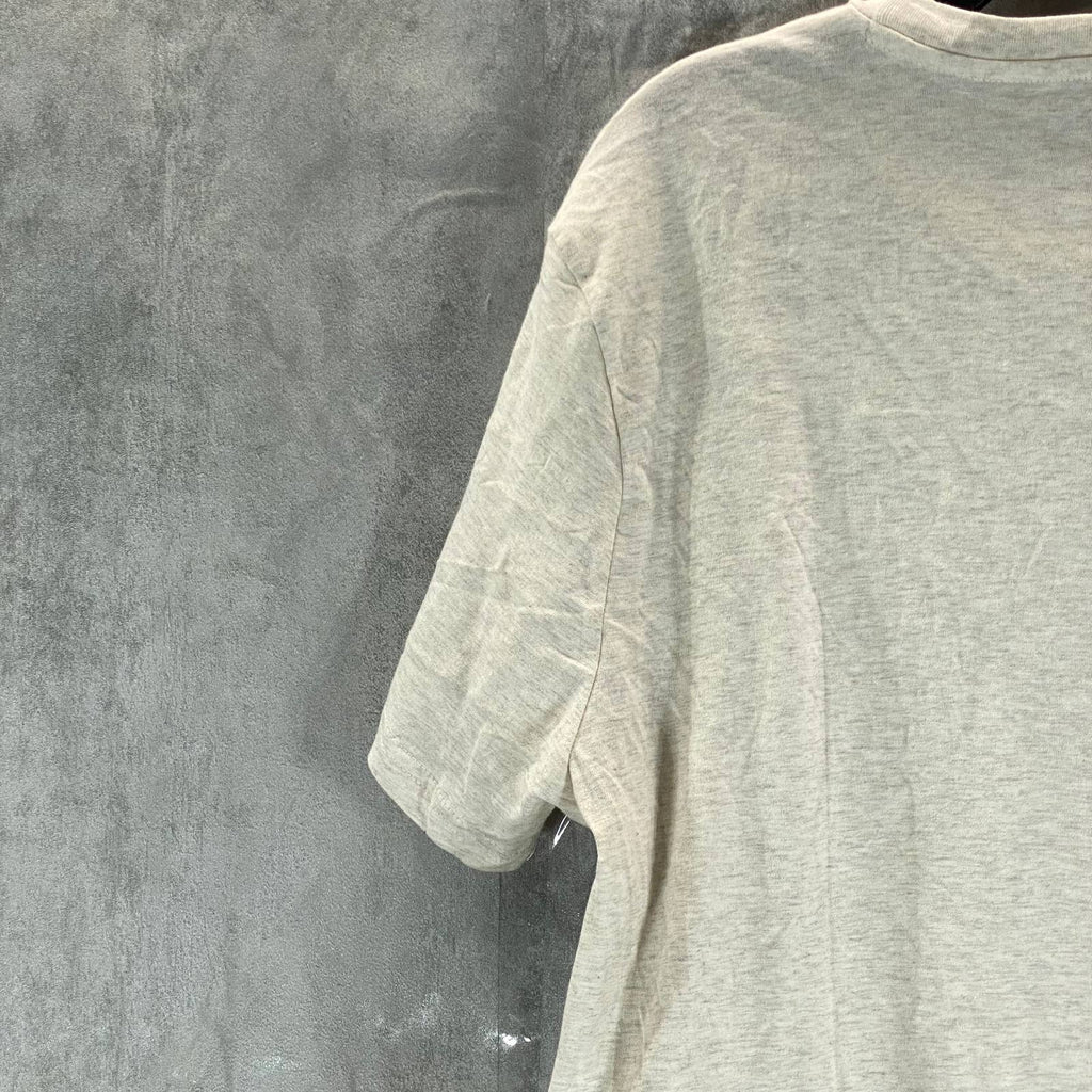 CLUB ROOM Men's Tan Solid Crewneck Classic-Fit Short-Sleeve T-Shirt SZ L