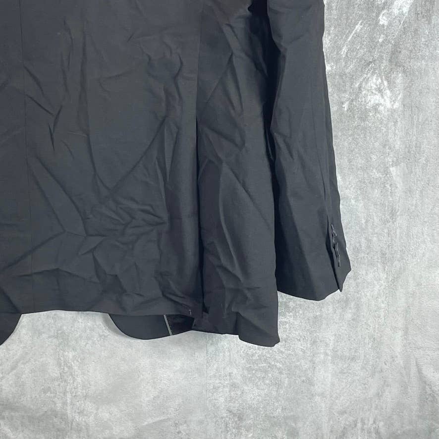 ALFANI Men's Solid Black Long Classic-Fit Stretch Two-Button Suit Jacket SZ 44L