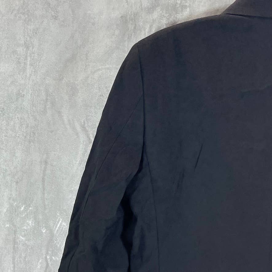 DKNY Men's Solid Black Short Modern-Fit Stretch Two-Button Suit Jacket SZ 36S