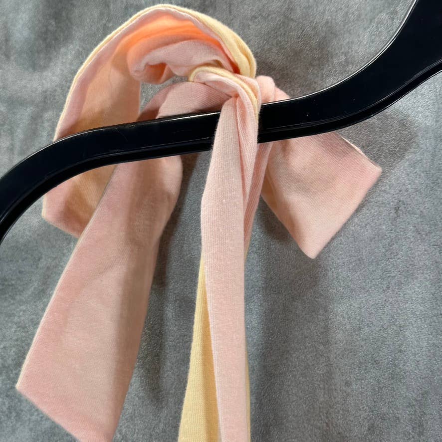 BAR III Women's Sherber Striped Cotton Smocked Peplum Tie-Strap Top SZ m