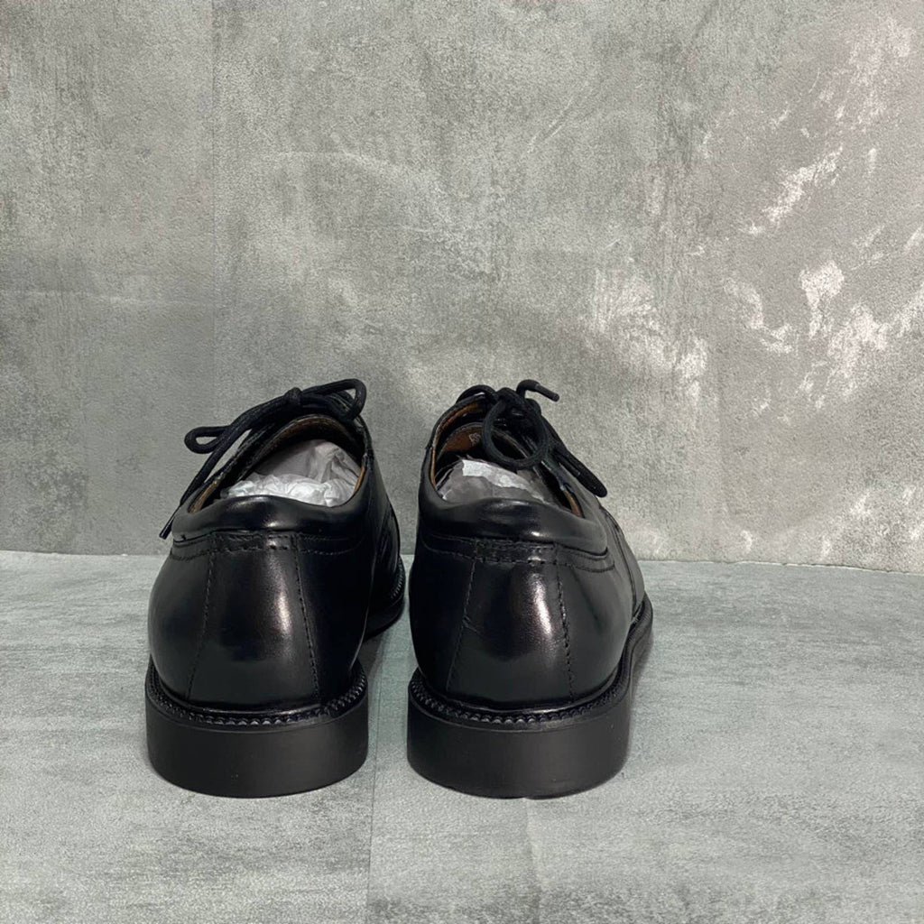 DOCKERS Wide Black Leather Bike Toe Work Manvel Oxfords SZ 8 W