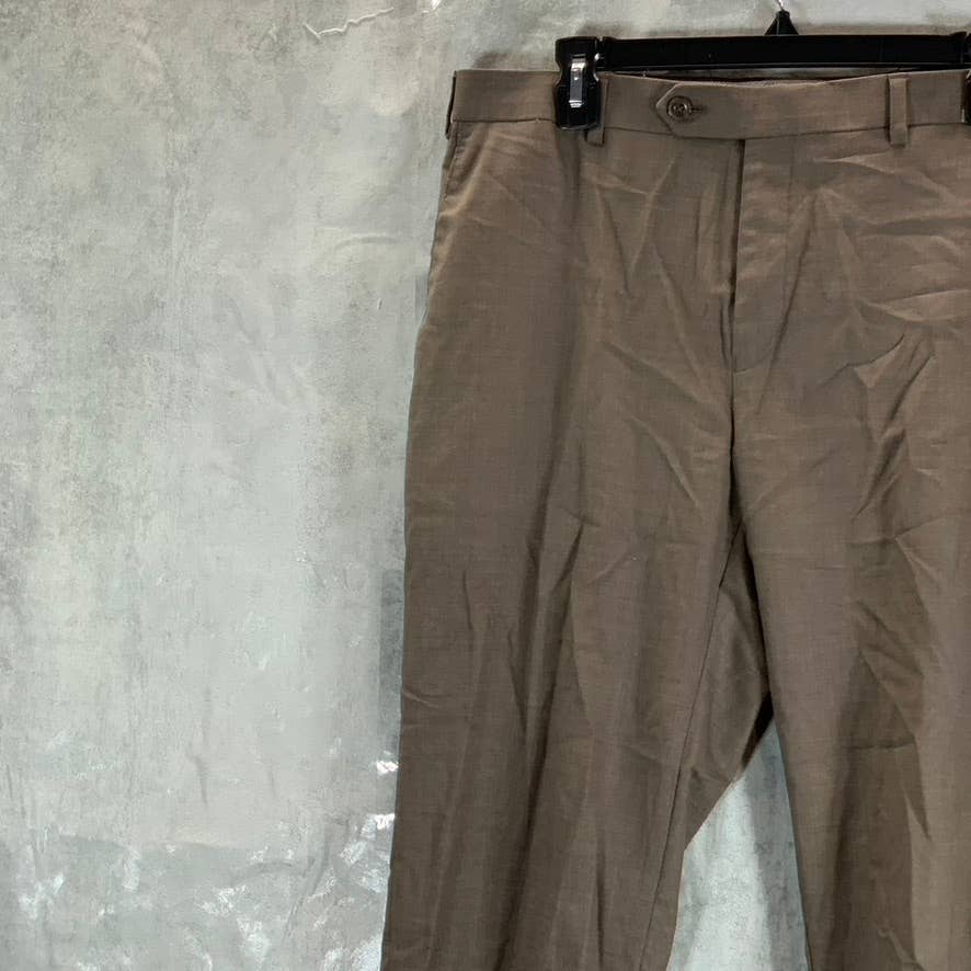 MICHAEL KORS Men's Brown Flat Front Dress Pants SZ 36X30