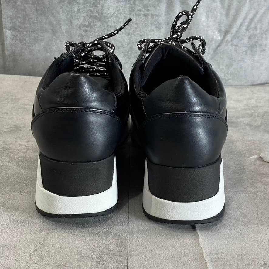 ALFANI Step N' Flex Women's Black Waldenn Lace-Up Wedge Platform Sneakers SZ 5.5