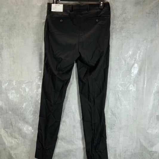 REACTION KENNETH COLE Men's Solid Black Slim-Fit Suit Pants SZ 33X32